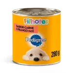 Ra&ccedil;&atilde;o &uacute;mida para C&atilde;es PEDIGREE FILHOTE Pat&ecirc; Carne e Frango 280G - 3un