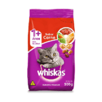 Ra&ccedil;&atilde;o para gatos WHISKAS 1+ CARNE - 500G