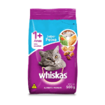 Ra&ccedil;&atilde;o para gatos WHISKAS 1+ PEIXE - 500G