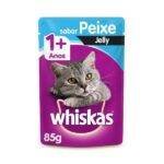 Sachê para gatos WHISKAS JELLY SC PEIXE 85G - 3un