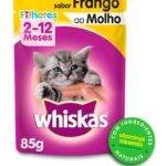 Sach&ecirc; para gatos WHISKAS 1+ FRANGO AO MOLHO 85G - 3un